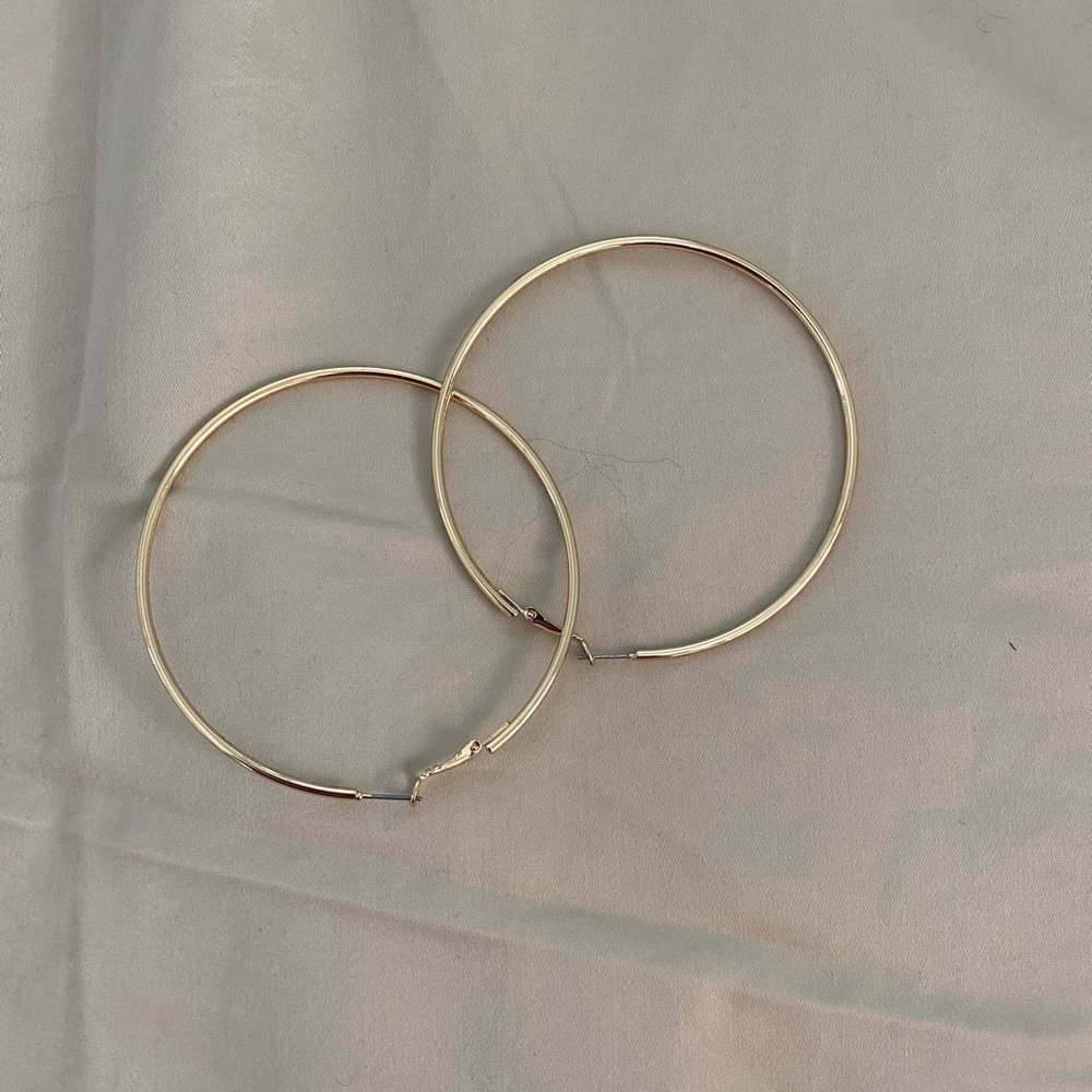Gold hoop earrings